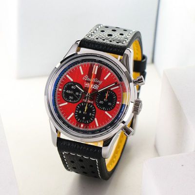 Breitling Fake Watch 42MM in Diameter Stainless Steel Sapphire Glass Red Watch